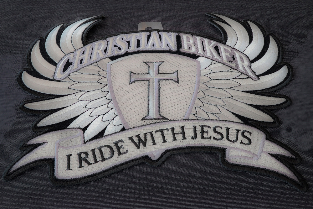 Christian Biker I Ride with Jesus Patch