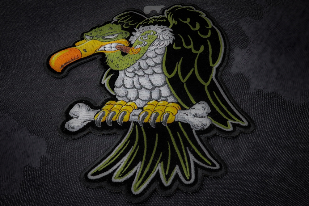 Vulture on Bones with Cigar Patch