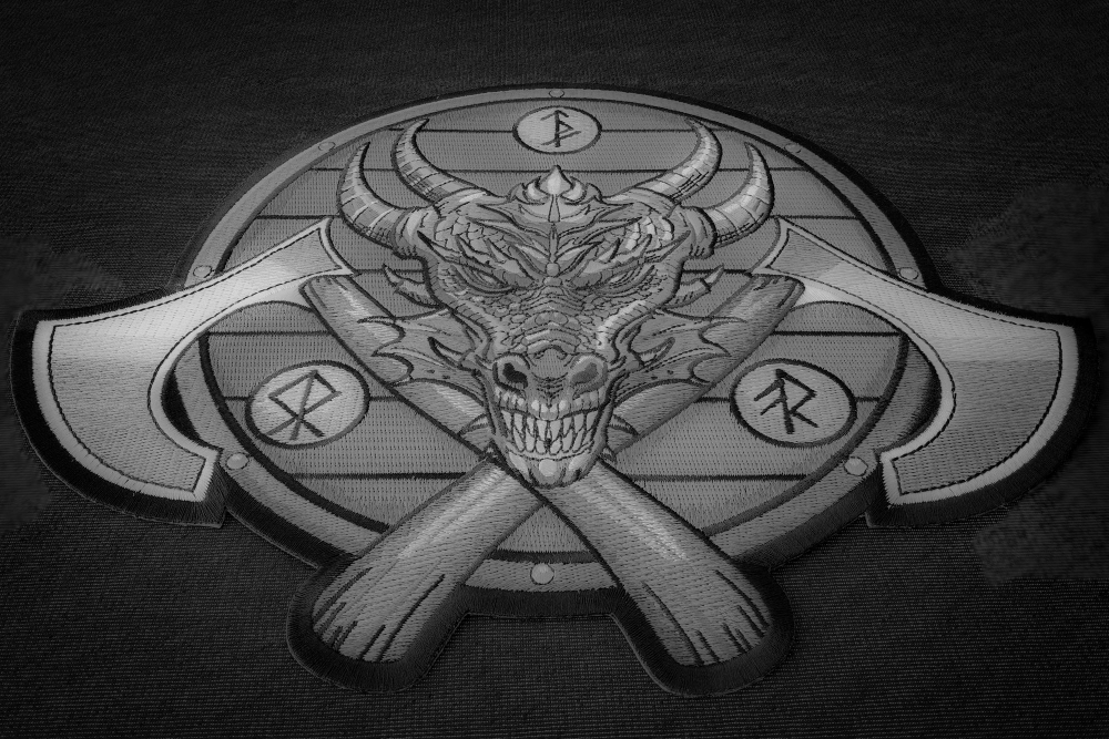 Viking Dragon and Axes Patch