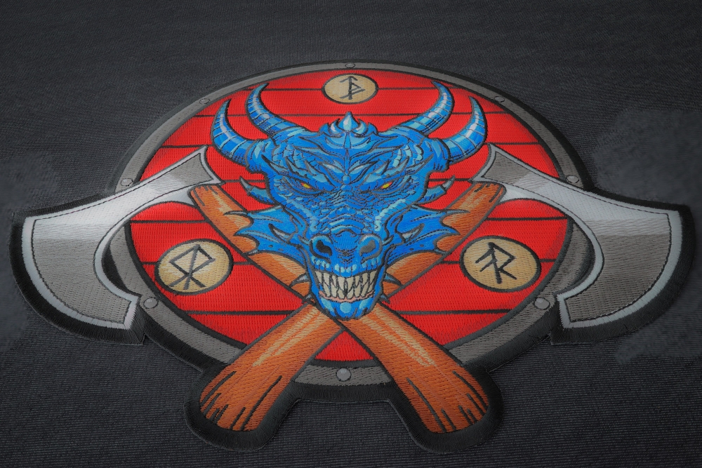 Viking Dragon and Axes Patch